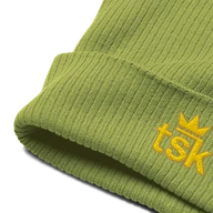 TSK Organic Ribbed Beanie — Leaf Green — Product Details 2