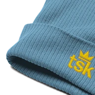 TSK Organic Ribbed Beanie — Light Avio Blue — Product Details 2