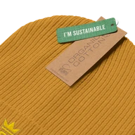 TSK Organic Ribbed Beanie — Mustard Yellow — Product Details