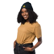 TSK Organic Ribbed Beanie — Oxford Navy — Front
