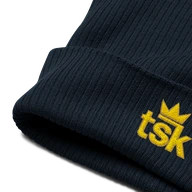 TSK Organic Ribbed Beanie — Oxford Navy — Product Details 2