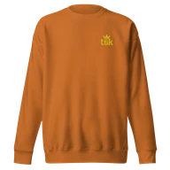 TSK Logo Unisex Premium Sweatshirt — Adobe — Plain front