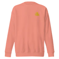 TSK Logo Unisex Premium Sweatshirt — Dusty Rose — Plain front