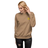 TSK Logo Unisex Premium Sweatshirt — Latte — Woman