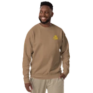 TSK Logo Unisex Premium Sweatshirt — Latte — Man