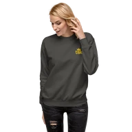 TSK Logo Unisex Premium Sweatshirt — Vintage Black — Woman