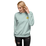 TSK Logo Unisex Premium Sweatshirt — Agave — Woman