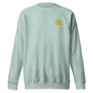 TSK Logo Unisex Premium Sweatshirt — Agave — Plain front