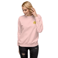 TSK Logo Unisex Premium Sweatshirt — Light Pink — Woman
