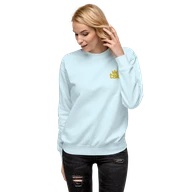 TSK Logo Unisex Premium Sweatshirt — Sky Blue — Woman