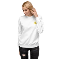 TSK Logo Unisex Premium Sweatshirt — White — Woman