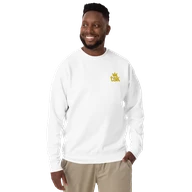 TSK Logo Unisex Premium Sweatshirt — White — Man
