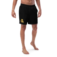 TSK Swim Trunks — close-up front view on model