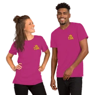 Classic Lightweight TSK Logo Unisex T-Shirt — Berry — Couple