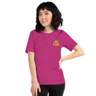 Classic Lightweight TSK Logo Unisex T-Shirt — Berry — Woman