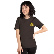 Classic Lightweight TSK Logo Unisex T-Shirt — Brown — Woman