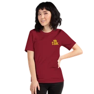 Classic Lightweight TSK Logo Unisex T-Shirt — Cardinal — Woman