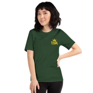 Classic Lightweight TSK Logo Unisex T-Shirt — Forest — Woman