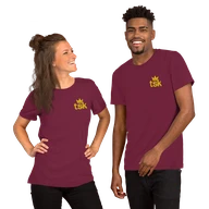 Classic Lightweight TSK Logo Unisex T-Shirt — Maroon — Couple