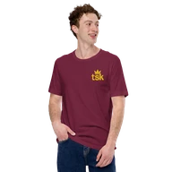 Classic Lightweight TSK Logo Unisex T-Shirt — Maroon — Man