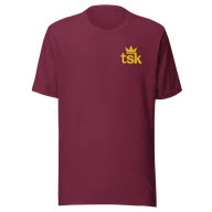 Classic Lightweight TSK Logo Unisex T-Shirt — Maroon — Plain front