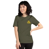 Classic Lightweight TSK Logo Unisex T-Shirt — Military Green — Woman
