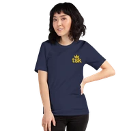 Classic Lightweight TSK Logo Unisex T-Shirt — Navy — Woman