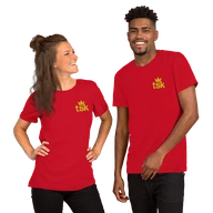 Classic Lightweight TSK Logo Unisex T-Shirt — Red — Couple