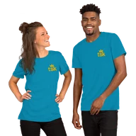 Classic Lightweight TSK Logo Unisex T-Shirt — Aqua — Couple