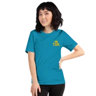 Classic Lightweight TSK Logo Unisex T-Shirt — Aqua — Woman