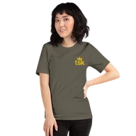 Classic Lightweight TSK Logo Unisex T-Shirt — Army — Woman