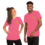 Classic Lightweight TSK Logo Unisex T-Shirt — Charity Pink — Couple
