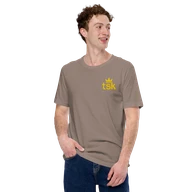 Classic Lightweight TSK Logo Unisex T-Shirt — Pebble — Man