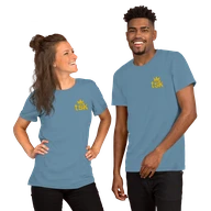 Classic Lightweight TSK Logo Unisex T-Shirt — Steel Blue — Couple