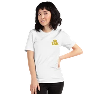 Classic Lightweight TSK Logo Unisex T-Shirt — White — Woman