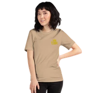 Classic Lightweight TSK Logo Unisex T-Shirt — Tan — Woman