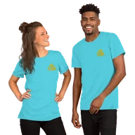 Classic Lightweight TSK Logo Unisex T-Shirt — Turquoise — Couple