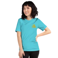 Classic Lightweight TSK Logo Unisex T-Shirt — Turquoise — Woman