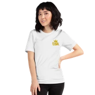 Classic Lightweight TSK Logo Unisex T-Shirt — Solid White Blend — Woman