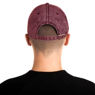 twill-cap — Maroon — back