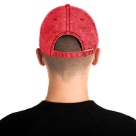 twill-cap — Red — back